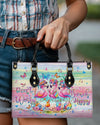 Bigcrowns DON'T WORRY BEACH HAPPY FLAMINGO LEATHER HANDBAG T2507243
