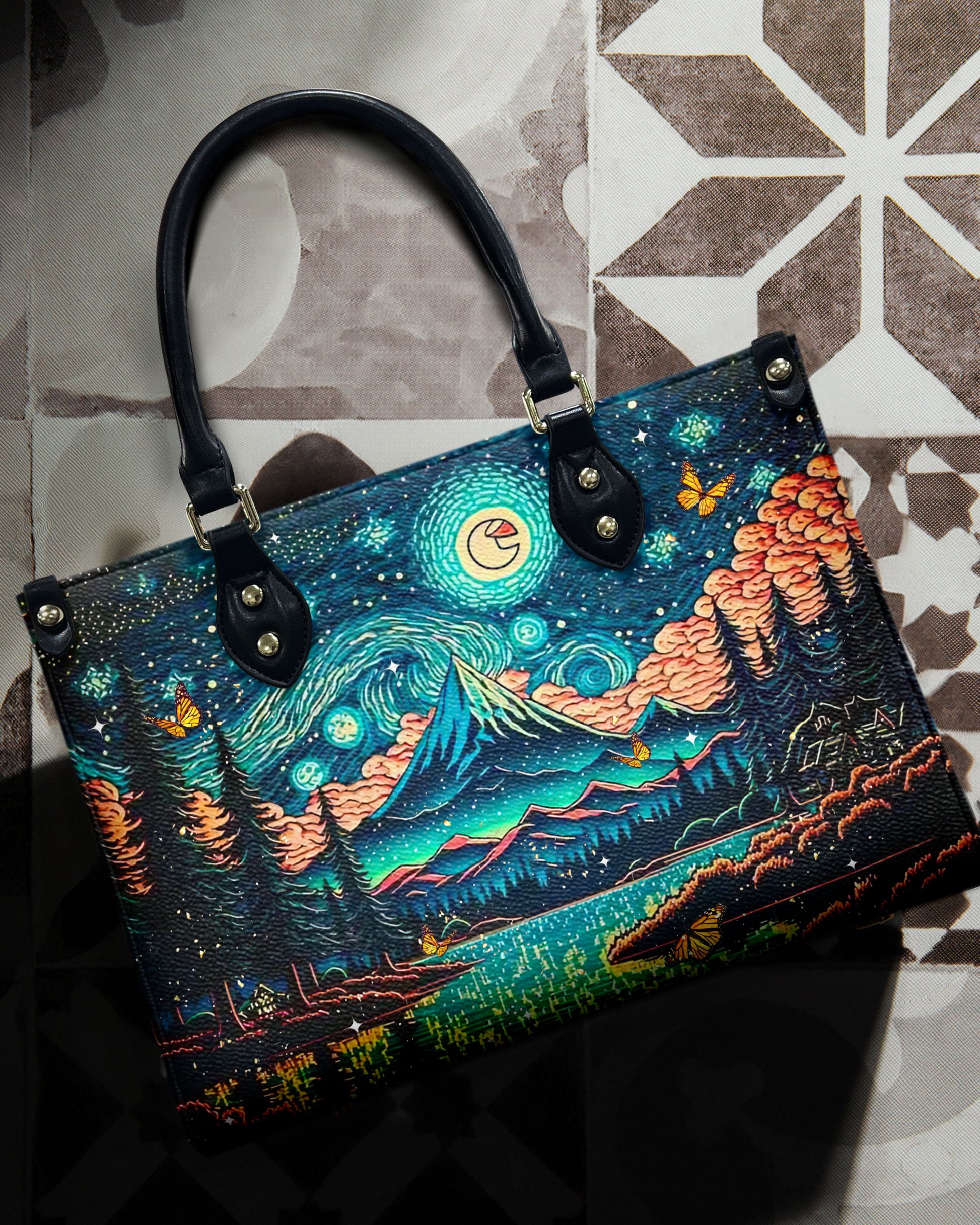 Bigcrowns BEAUTIFUL SCENE LEATHER HANDBAG T0909242