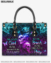 THE GOOD GIRL IN ME GOT TIRED SKULL ROSE LEATHER HANDBAG - YHHN2503241