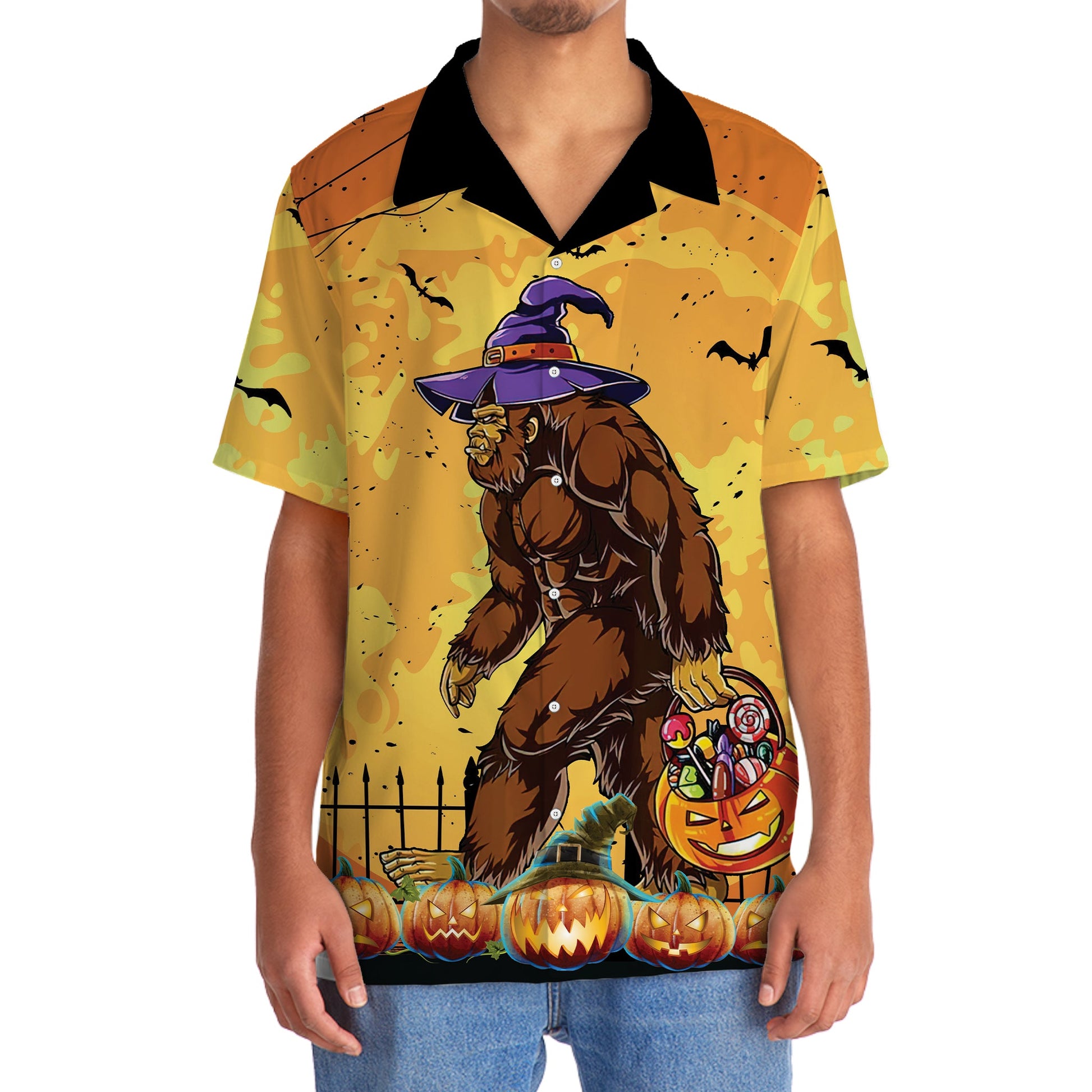 This Is My Human Costume Bigfoot Halloween Hawaiian Shirt