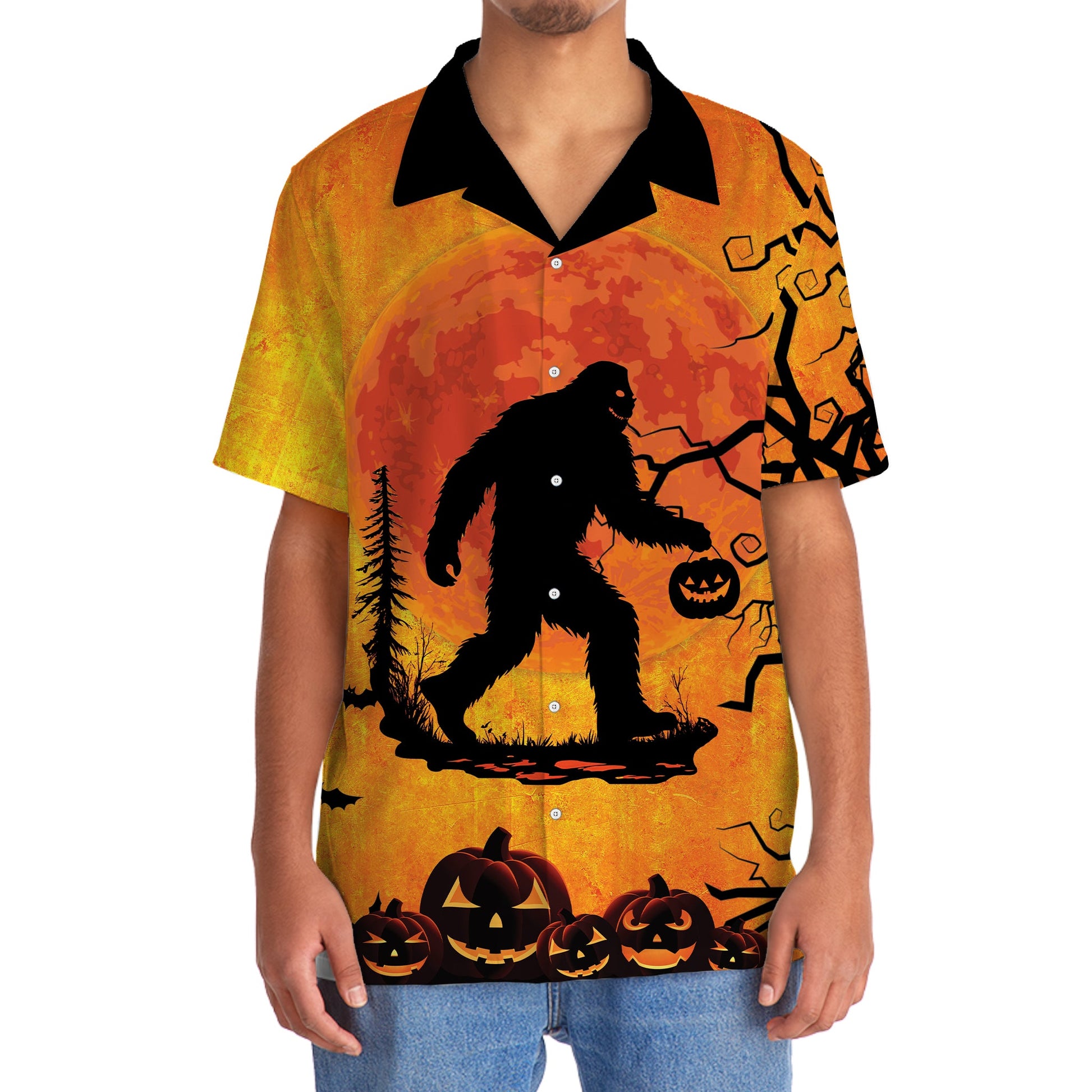 Bigfoot Halloween Hawaiian Shirt
