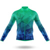 Blue Green Polygon - Men's Cycling Kit