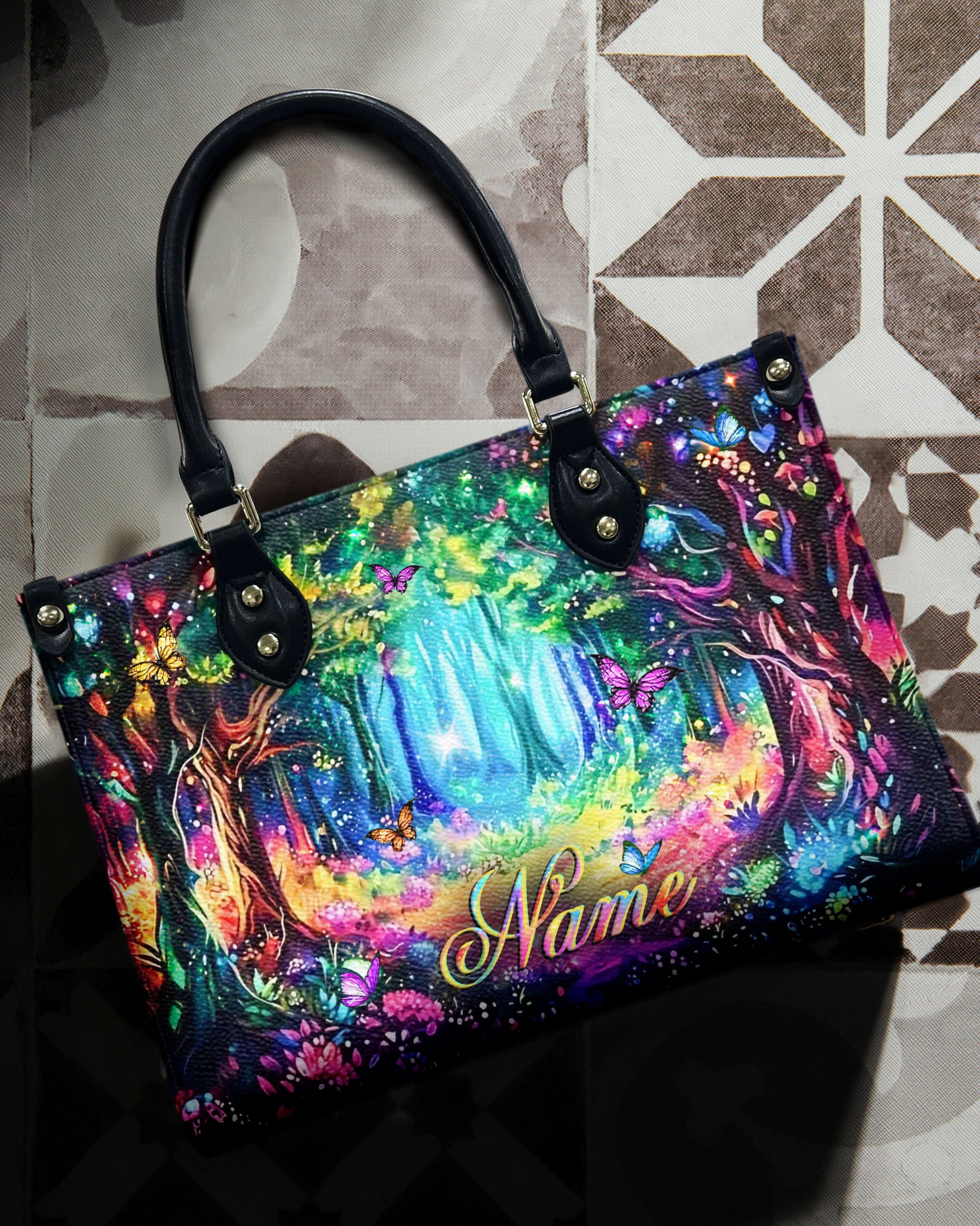 Bigcrowns FANTASY FOREST MAGICAL FOREST LEATHER HANDBAG T2708242