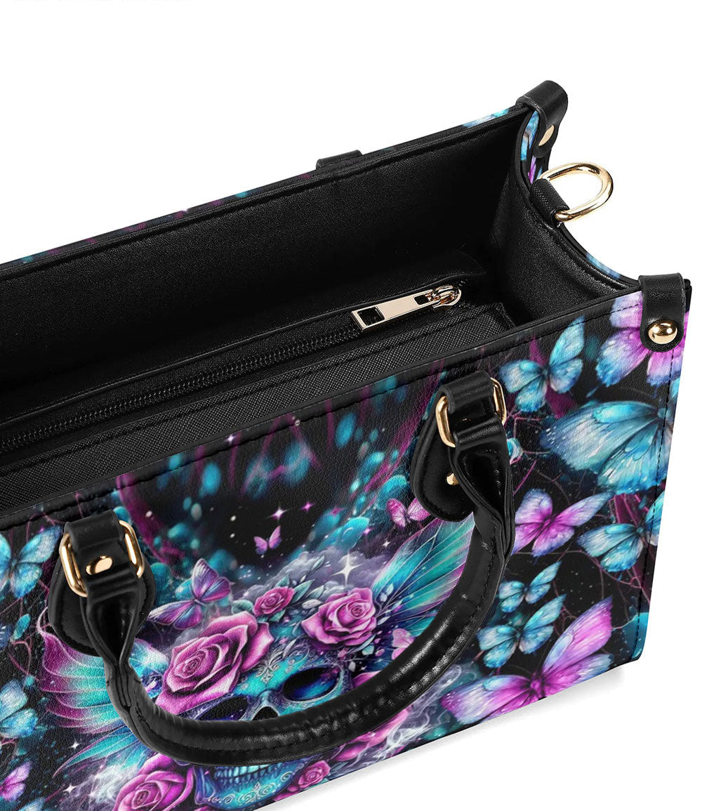 SKULL ROSES LEATHER HANDBAG - YHDU1406243
