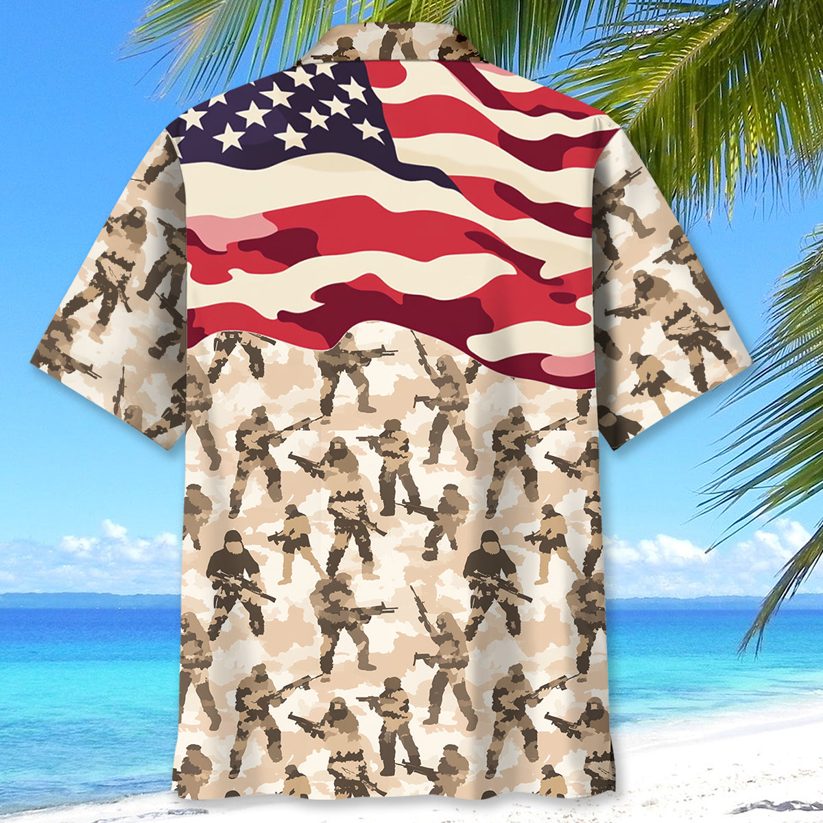 Bigfoot Tactical Camouflage Pattern Hawaiian Shirt