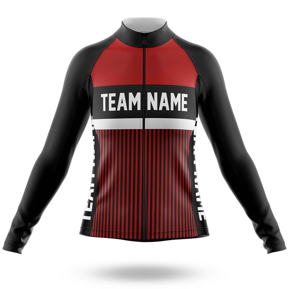Custom Team Name M6 Red - Women's Cycling Kit