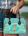 Smell The Sea Feel The Breeze Turtle Leather Handbag