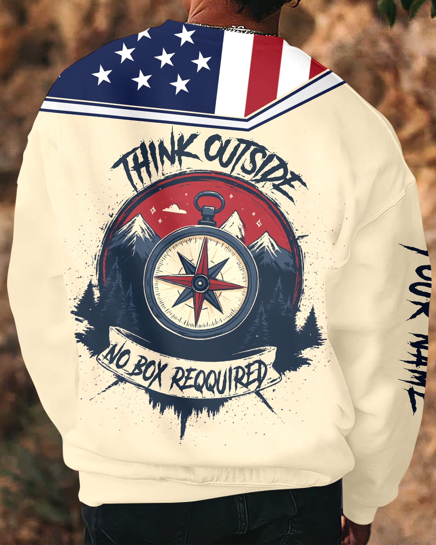 Custom Name Think Outside No Box Required All Over Print Shirt