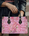 Smell The Sea Feel The Breeze Seahorse Leather Handbag
