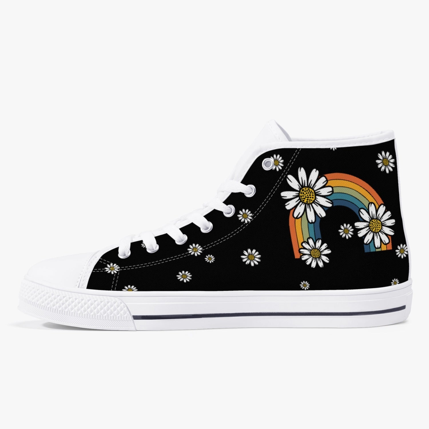ZERO F GIVEN DAISY RAINBOW HIGH TOP CANVAS SHOES - TY0410221