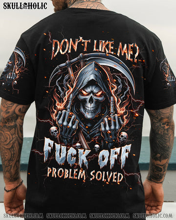 DON'T LIKE ME FCK OFF PROBLEM SOLVED REAPER SKULL ALL OVER PRINT - TLPQ1704242