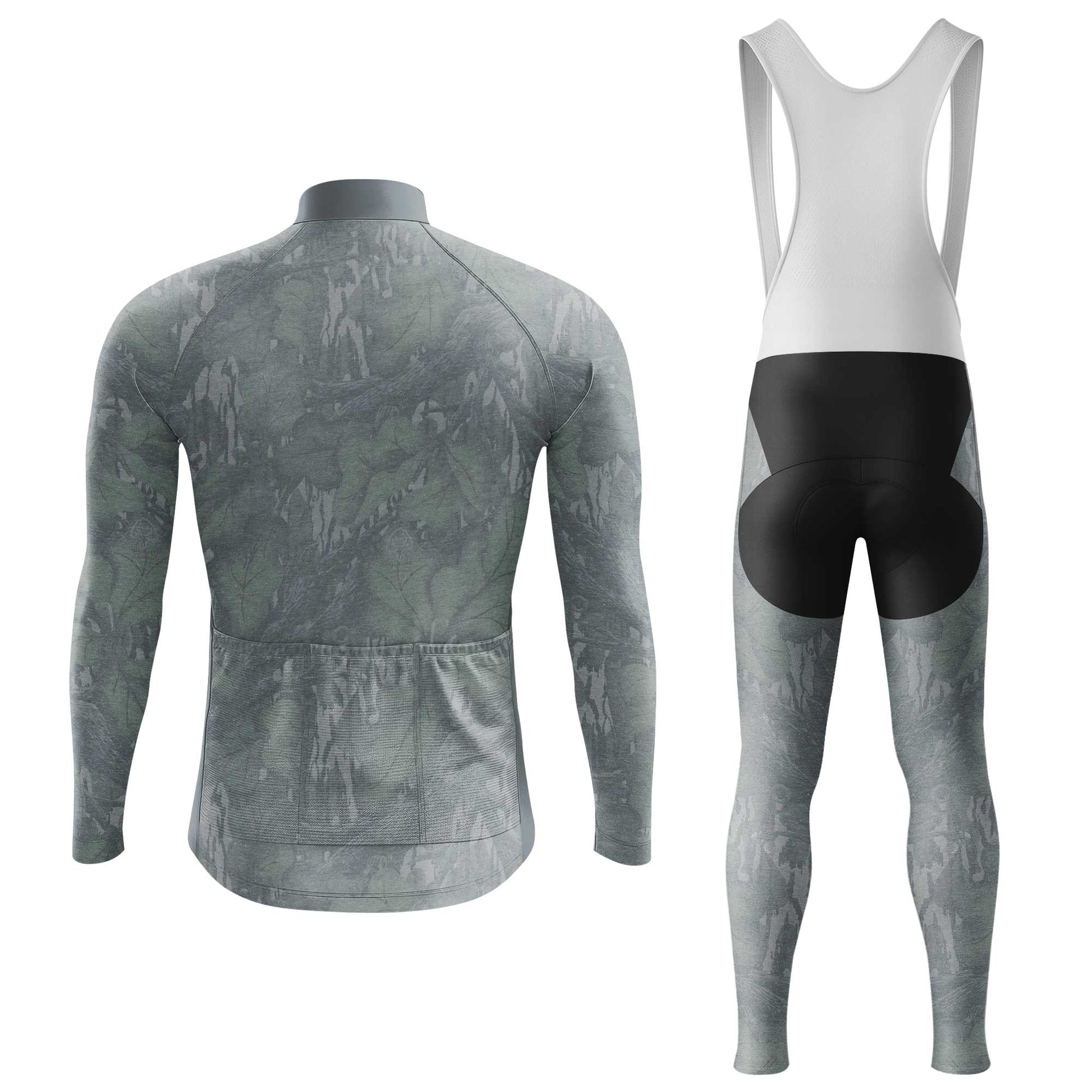 Camo Leaf Men's Cycling Jersey Set, Road Bike Cycling Kit for Men, Biking Outfit, Bicycle Suit, Team Racing Uniform