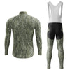 Green Camo Men's Cycling Jersey Set, Road Bike Cycling Kit for Men, Biking Outfit, Bicycle Suit, Team Racing Uniform