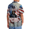 Bigfoot for President Election Vote USA Flag Hawaiian Shirt