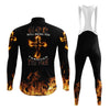 God Will Bring You Through Fire Men's Cycling Jersey Set, Road Bike Cycling Kit for Men, Biking Outfit, Bicycle Suit, Team Racing Uniform