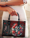 SUGAR SKULL ROSE LEATHER HANDBAG - TLTW0406242