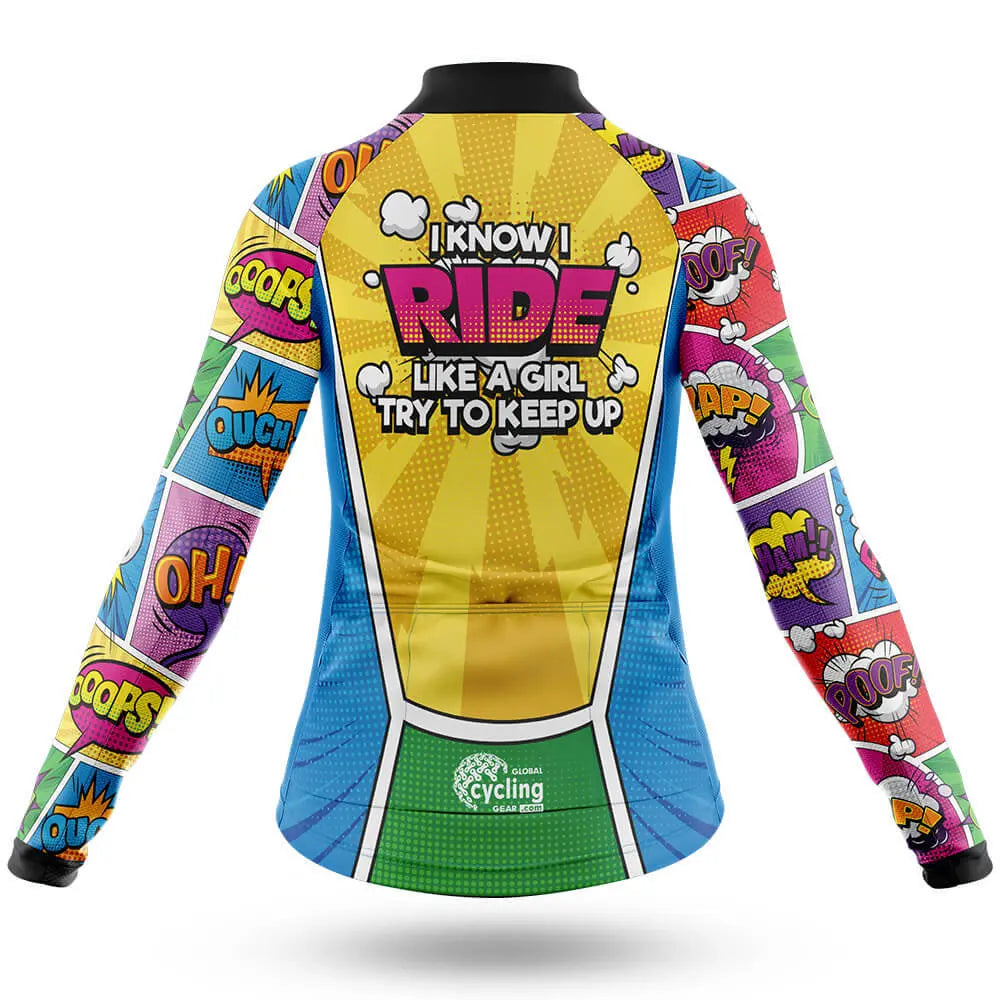 Like A Girl Comic - Women's Cycling Kit
