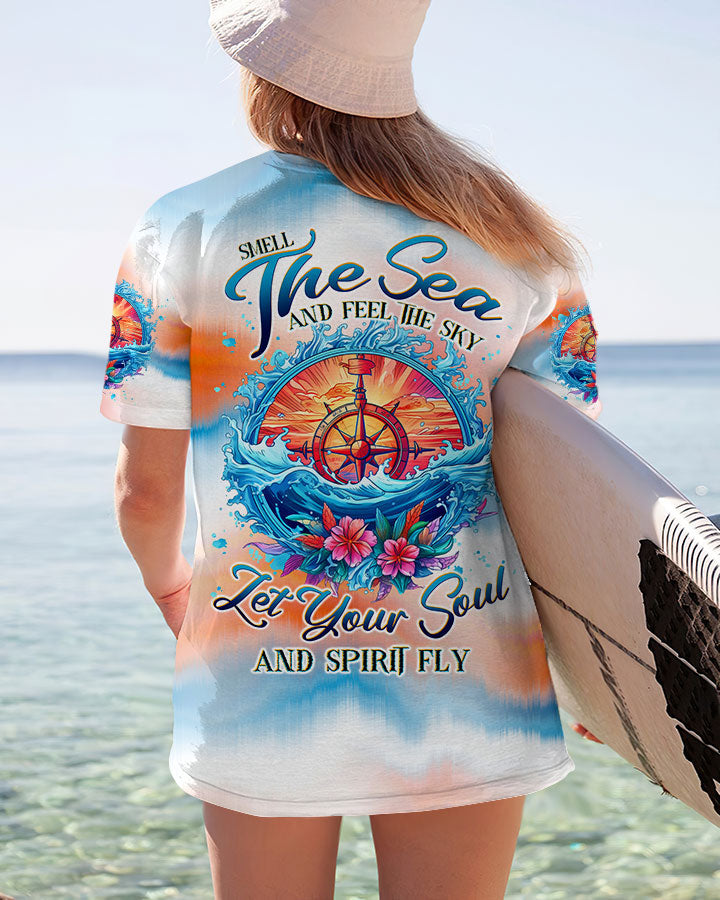 SMELL THE SEA AND FEEL THE SKY COMPASS ALL OVER PRINT - TLTW3105233