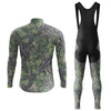 Camo Leaf Men's Cycling Jersey Set, Road Bike Cycling Kit for Men, Biking Outfit, Bicycle Suit, Team Racing Uniform
