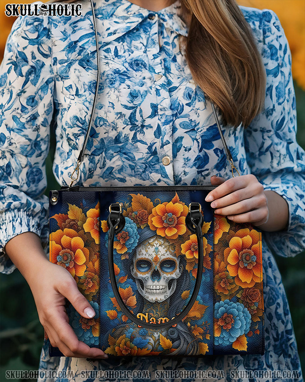 SUGAR SKULL LEATHER HANDBAG - TLTW2503244