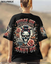 JUDGE ME WHEN SKULL MESSY BUN  ALL OVER PRINT   - TLTR0304251