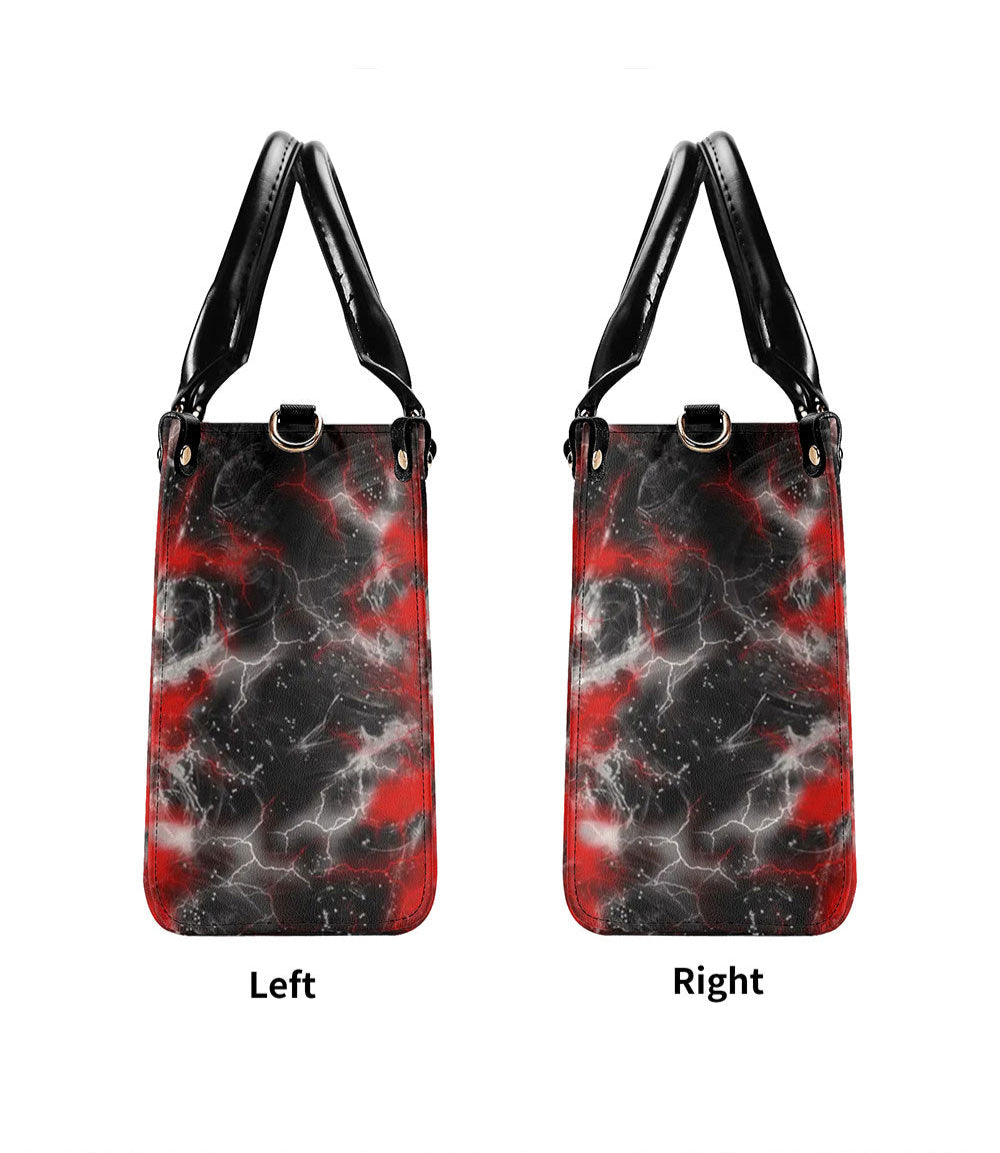 LOVE ME LIKE MY DEMONS DO LEATHER HANDBAG - YHDU0409244