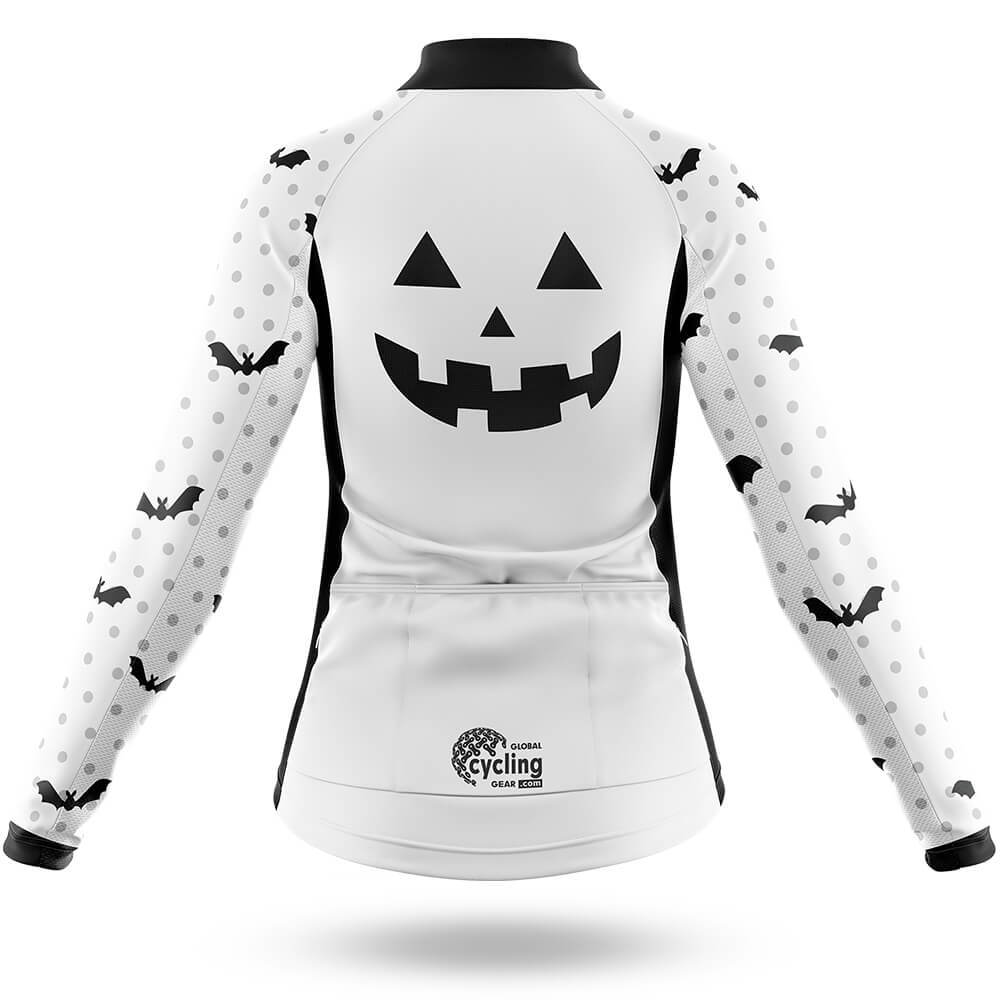 Pumpkin Face - White - Women's Cycling Kit
