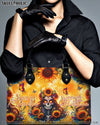 SHE IS SUNSHINE SUNFLOWER SKULL LEATHER HANDBAG - TLNT2406243