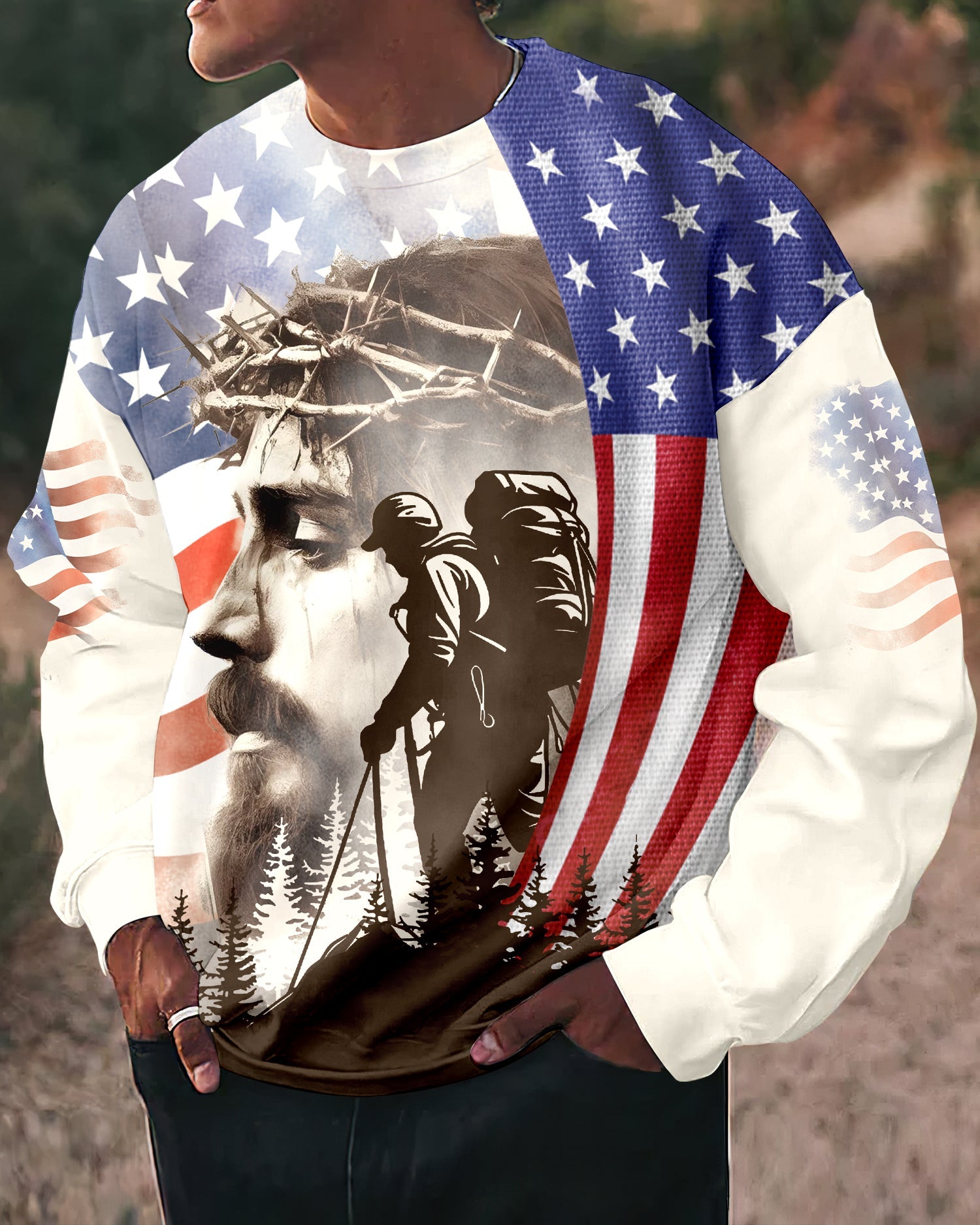 Hiker And His God All Over Print Shirt