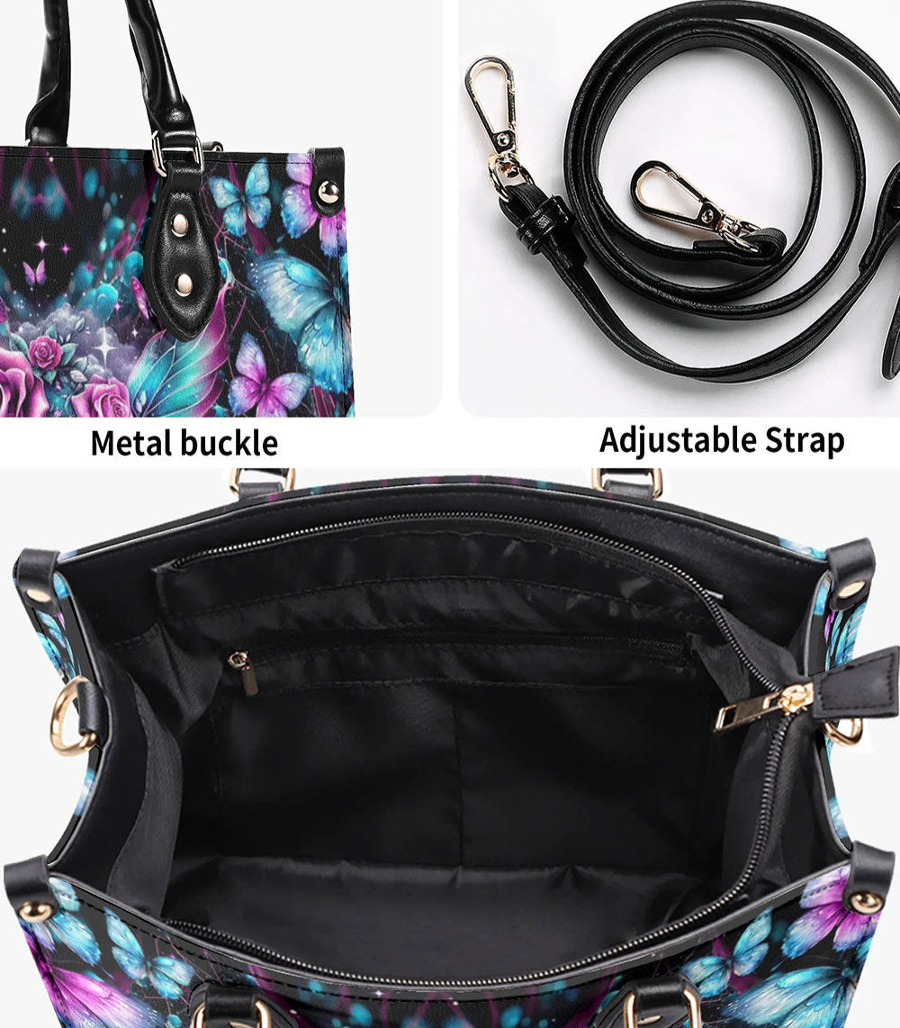 SKULL ROSES LEATHER HANDBAG - YHDU1406243
