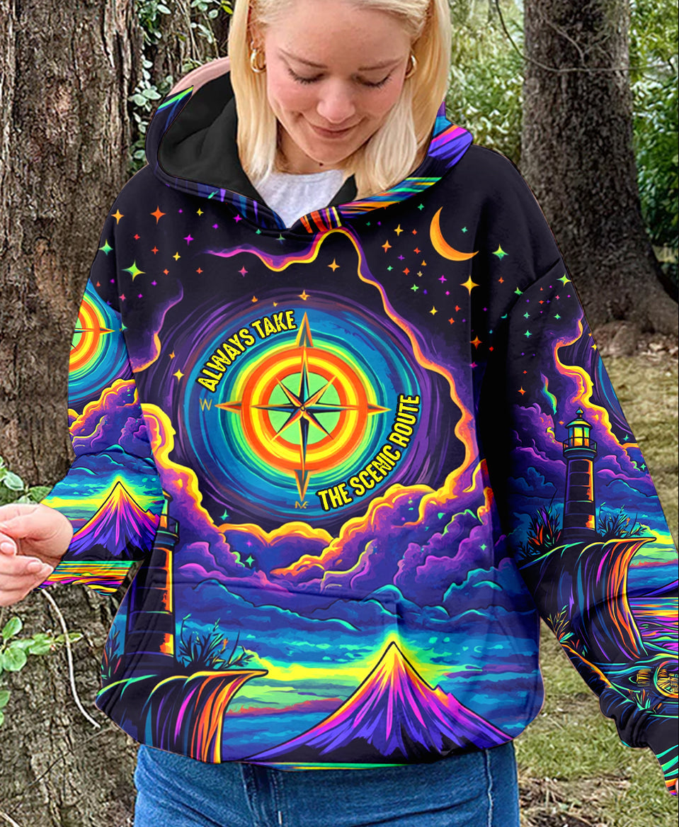 Always Take The Scenic Route All Over Print Shirt