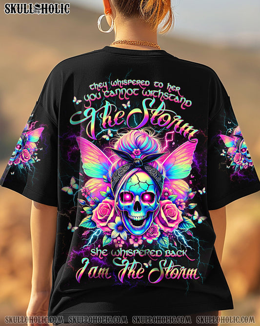 I AM THE STORM MESSY BUN SKULL ALL OVER PRINT - TLTW2803254