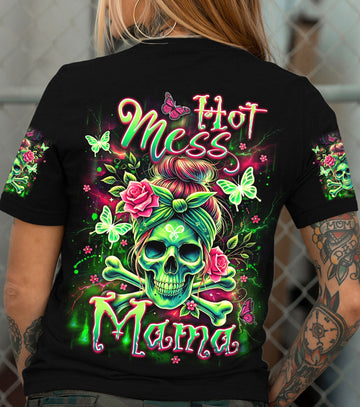 HOT MESS MAMA ALL OVER PRINT - YHDU1803252