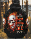 I'M NEVER ALONE SKULL FIRE BLACK ALL OVER PRINT - TLNO0402254