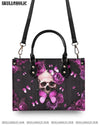 I DO WHAT I WANT SKULL ROSE LEATHER HANDBAG - YHLN3107244
