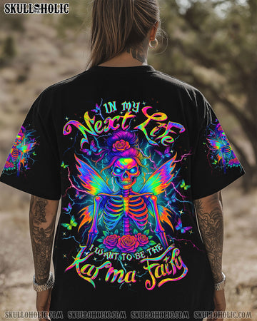 KARMA FAIRY SKULL MESSY BUN SKELETON ALL OVER PRINT - TLTW0905252
