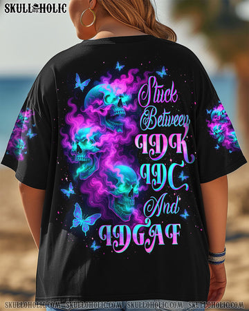 STUCK BETWEEN IDK IDC AND IDGAF SKULL ALL OVER PRINT - TLTW0304252