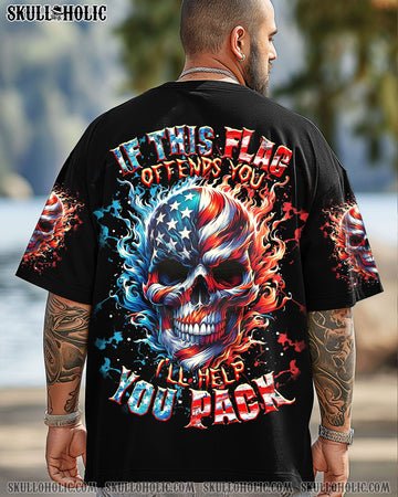 IF THIS FLAG OFFENDS YOU I'LL HELP YOU PACK SKULL ALL OVER PRINT - TLTR1504251