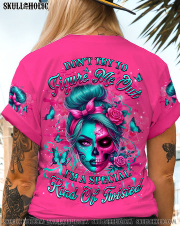 DON'T TRY TO FIGURE ME OUT SKULL ALL OVER PRINT - YHLT2603251
