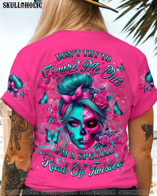 DON'T TRY TO FIGURE ME OUT SKULL ALL OVER PRINT - YHLT2603251