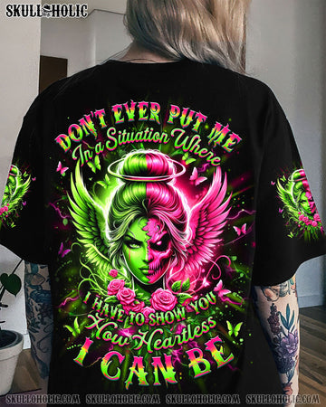 HOW HEARTLESS I CAN BE SKULL LADY ALL OVER PRINT - YHDU0904251