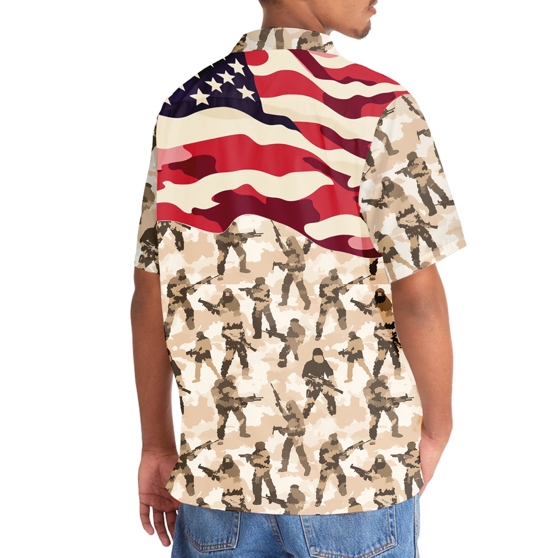 Bigfoot Tactical Camouflage Pattern Hawaiian Shirt