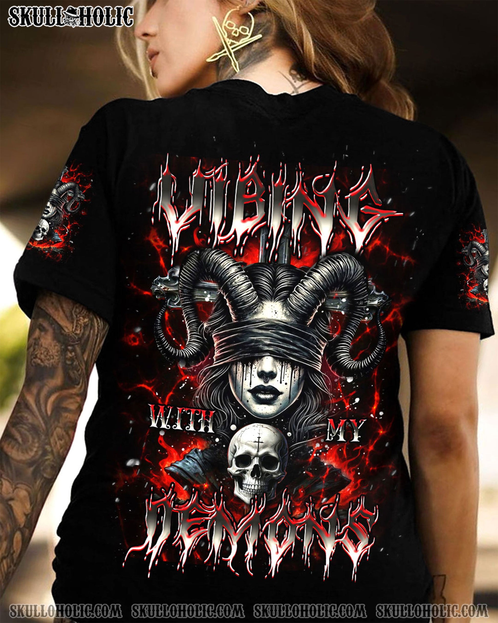 VIBING WITH MY DEMONS ALL OVER PRINT - YHDU2204252