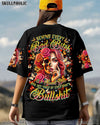 BEHIND EVERY BAD B MESSY BUN SKULL ALL OVER PRINT - TLTR2503254