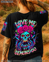 LOVE ME LIKE MY DEMONS DO SKULL ALL OVER PRINT  - TLNT1804255
