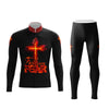 Faith Over Fear Men's Cycling Jersey Set, Road Bike Cycling Kit for Men, Biking Outfit, Bicycle Suit, Team Racing Uniform