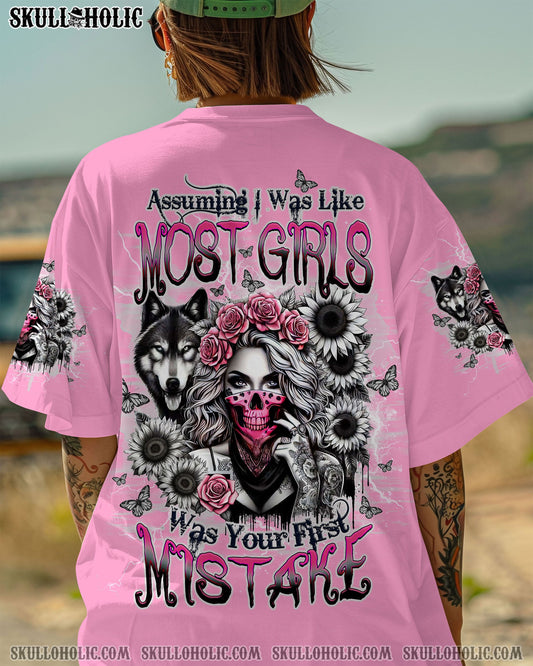 ASSUMING I WAS LIKE MOST GIRLS WOLF SKULL LADY ALL OVER PRINT - TLTW0804251