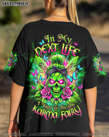 KARMA FAIRY SKULL MESSY BUN ALL OVER PRINT - TLTW2703251