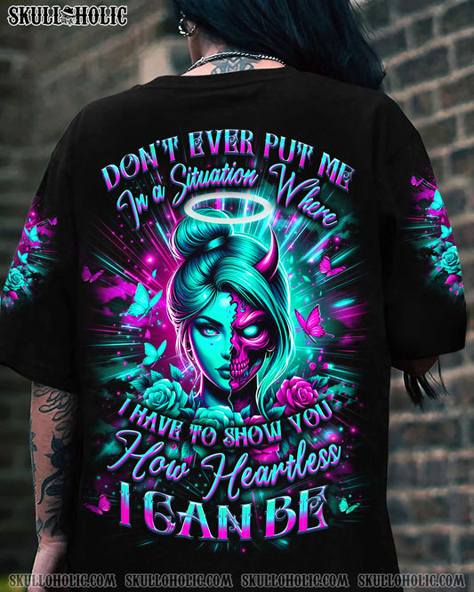 HOW HEARTLESS I CAN BE SKULL LADY ALL OVER PRINT - YHLT1604252