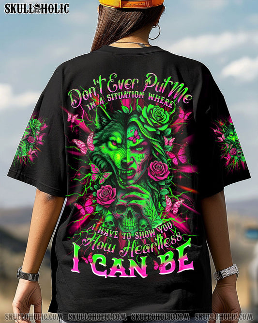 HOW HEARTLESS I CAN BE SKULL WOLF ALL OVER PRINT -  TLNZ1204252